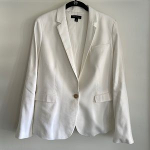 Ann Taylor White one button blazer